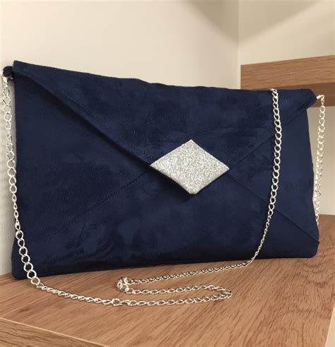 navy suede bag for wedding